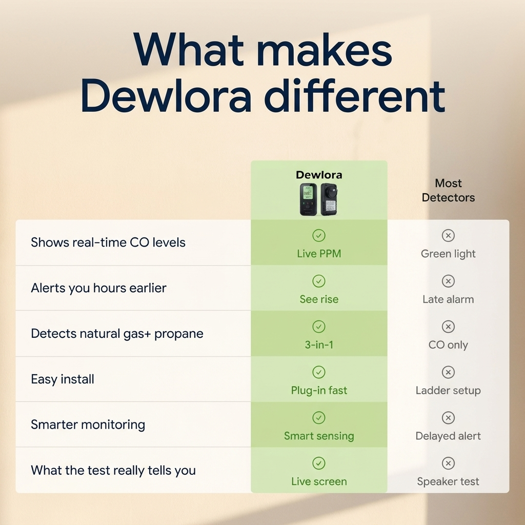 Dewlora 4 In 1 CO Detector