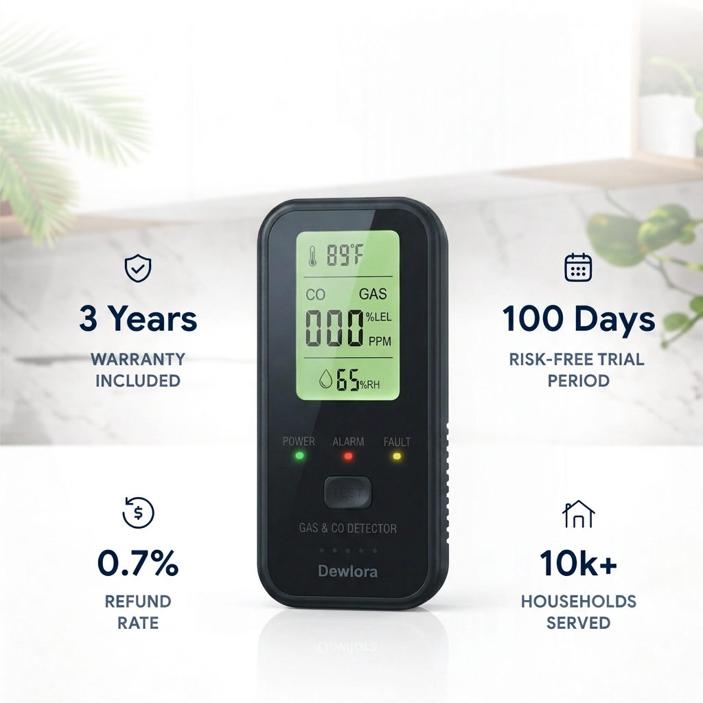 Dewlora 4 In 1 CO Detector