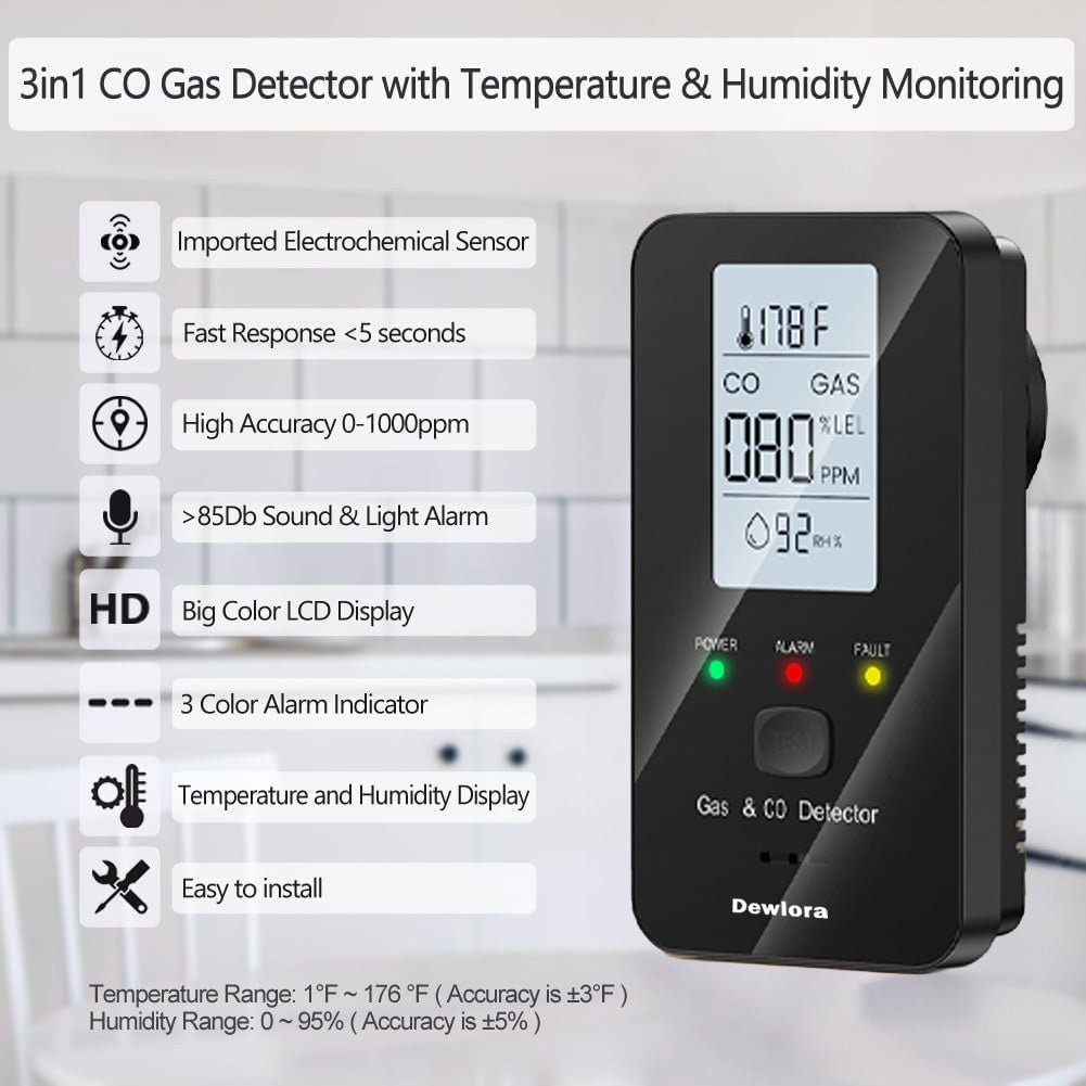 Dewlora 4 In 1 CO Detector Gift