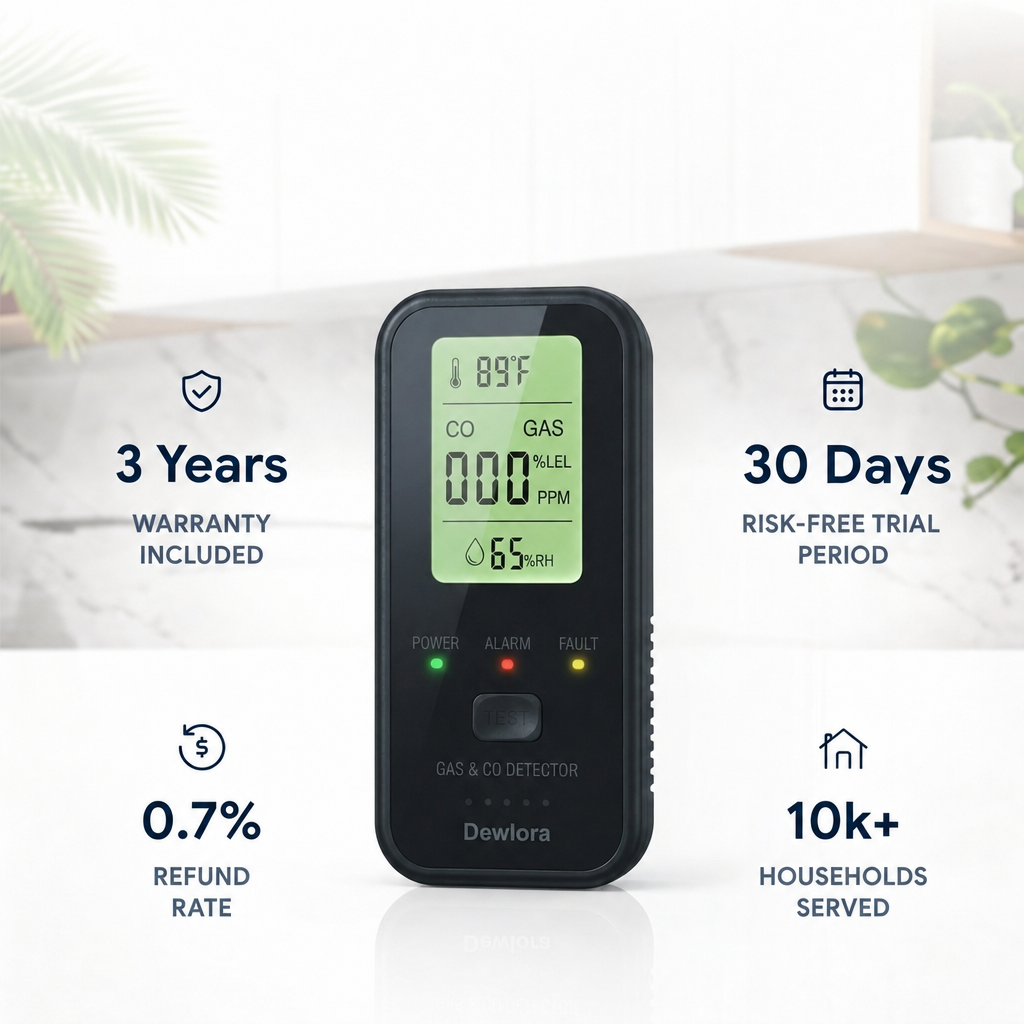 Dewlora 4 In 1 CO Detector RV